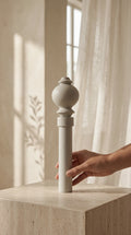 IREZ Signature Collection 
Luxury Wooden Curtain Rod – Matte White Rustic Collection
