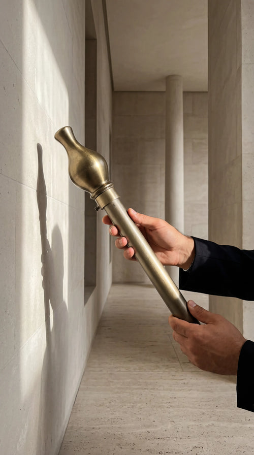 IREZ Signature Collection – Luxury Antique Brass Rustic Curtain Rod