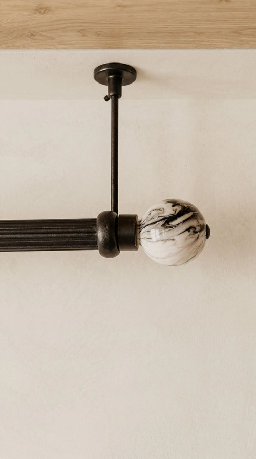 IREZ Signature Collection – Marble Prestige Curtain Rod | Luxury Decorative Drapery Hardware