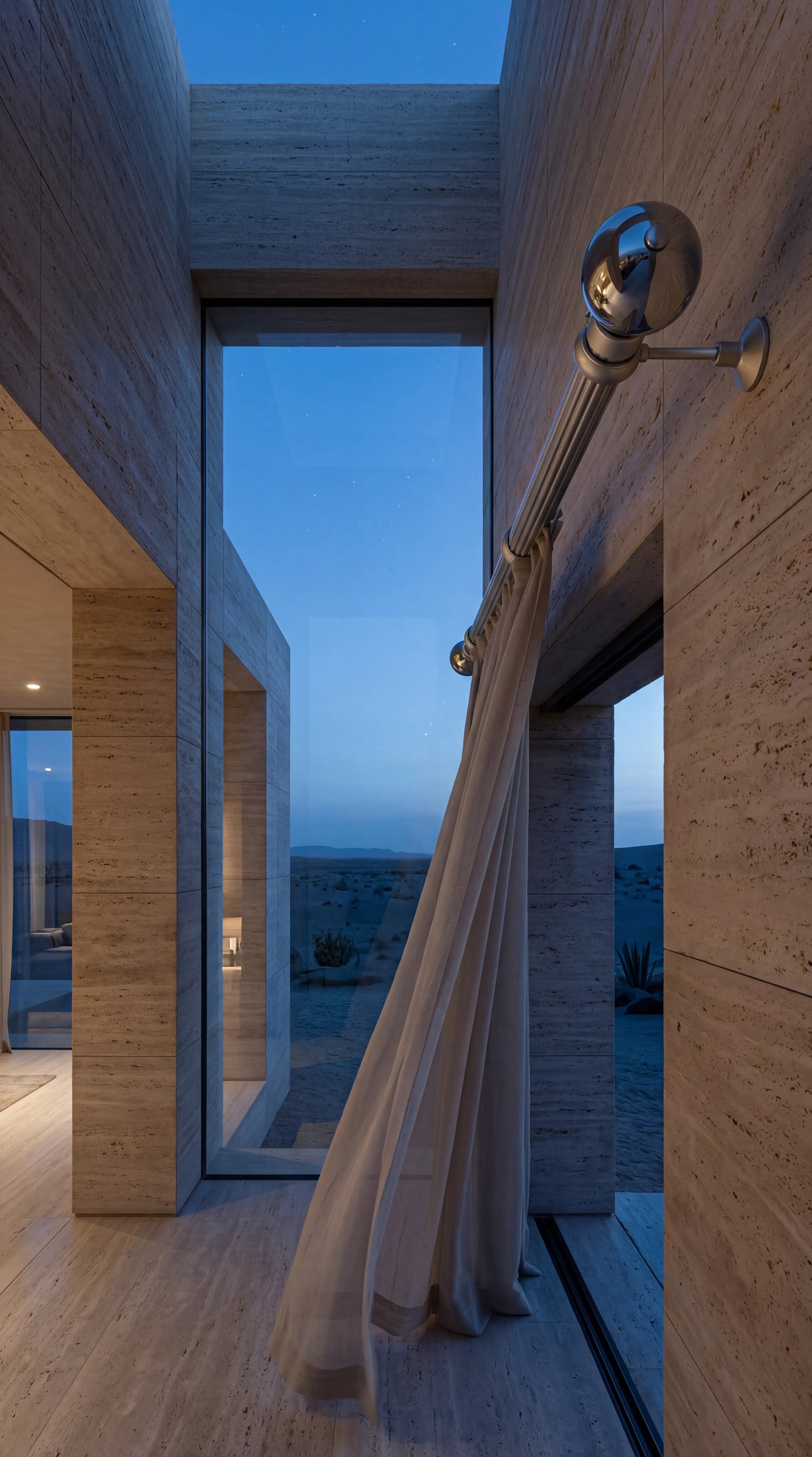 Luxury Chrome Sphere Curtain Rod | IREZ Signature Collection