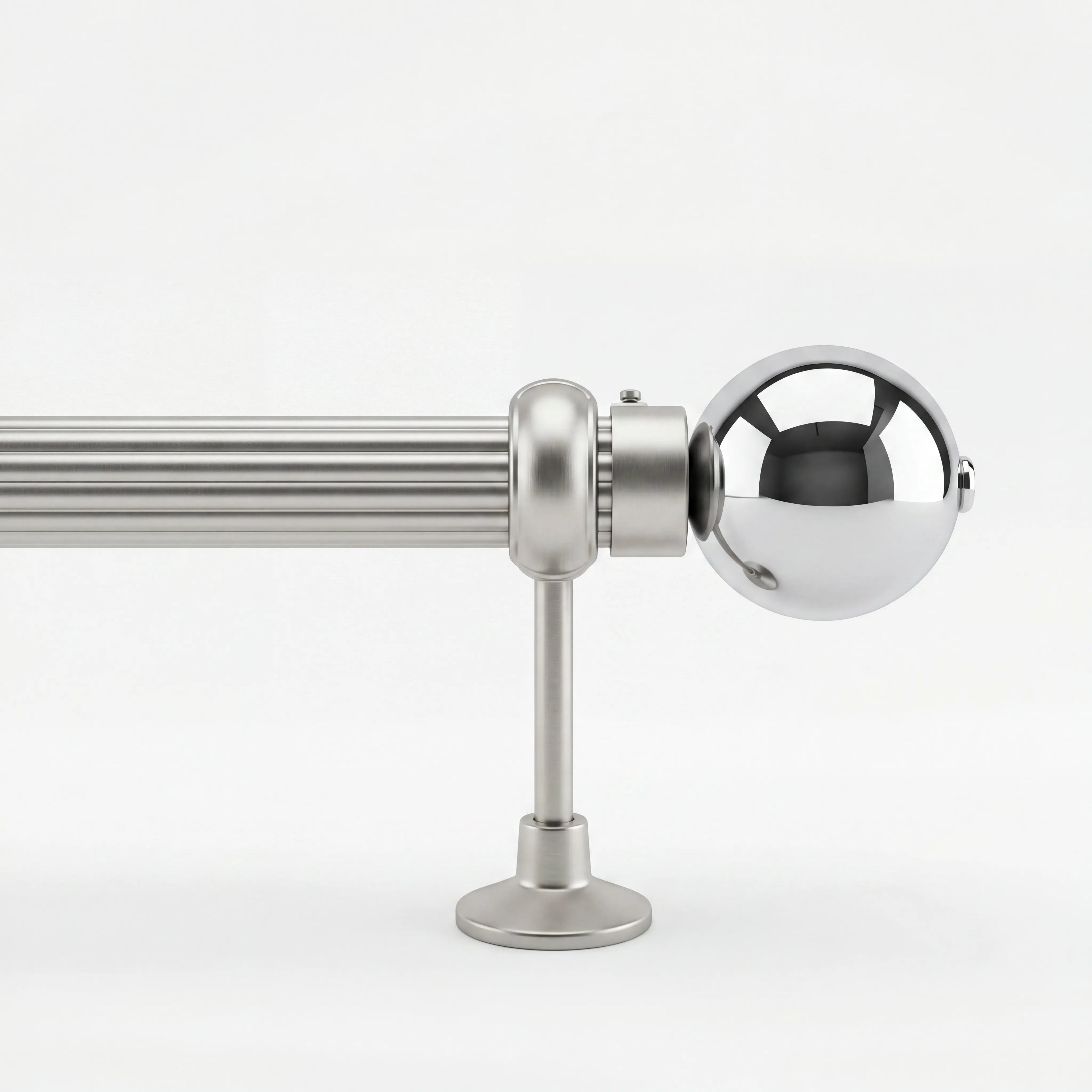 Luxury Chrome Sphere Curtain Rod | IREZ Signature Collection
